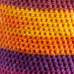 crocheted basket detail